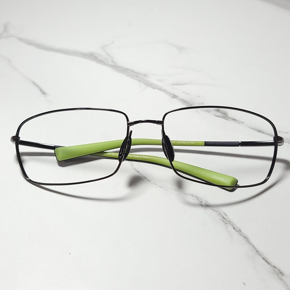 Maui Jim Ironwoods MJ-320-15A Black Lime Green Eyeglass Frames Japan 64-18-130